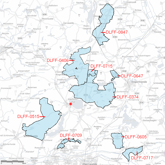 Aktivierte DLFF-Gebiete (Karten © BfN)
